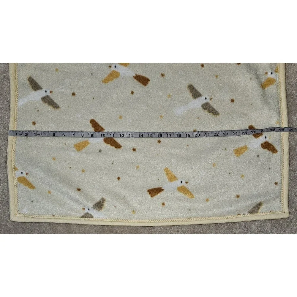 Handmade Blanket Tan Brown Flying Birds 30